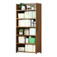 Modern Bamboo Shelf Bookcase Brown Closed Back Book Shelf for Study Room 27.6"L x 11.4"W x 66.9"H Drawer Not Included Clearhalo 'Bookcases' 'furn' 'furn_bookcases' 'Furniture' 'Office Furniture' 5840641