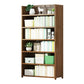 Modern Bamboo Shelf Bookcase Brown Closed Back Book Shelf for Study Room 35.4"L x 11.4"W x 66.9"H Drawer Not Included Clearhalo 'Bookcases' 'furn' 'furn_bookcases' 'Furniture' 'Office Furniture' 5840643