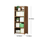 Modern Bamboo Shelf Bookcase Brown Closed Back Book Shelf for Study Room Clearhalo 'Bookcases' 'furn' 'furn_bookcases' 'Furniture' 'Office Furniture' 5840650