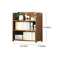 Modern Bamboo Shelf Bookcase Brown Closed Back Book Shelf for Study Room Clearhalo 'Bookcases' 'furn' 'furn_bookcases' 'Furniture' 'Office Furniture' 5840655