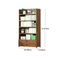 Modern Bamboo Shelf Bookcase Brown Closed Back Book Shelf for Study Room Clearhalo 'Bookcases' 'furn' 'furn_bookcases' 'Furniture' 'Office Furniture' 5840657