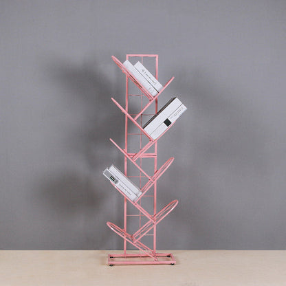 Contemporary Metal Book Shelf Vertical Etagere Shelf Bookcase for Study Room
