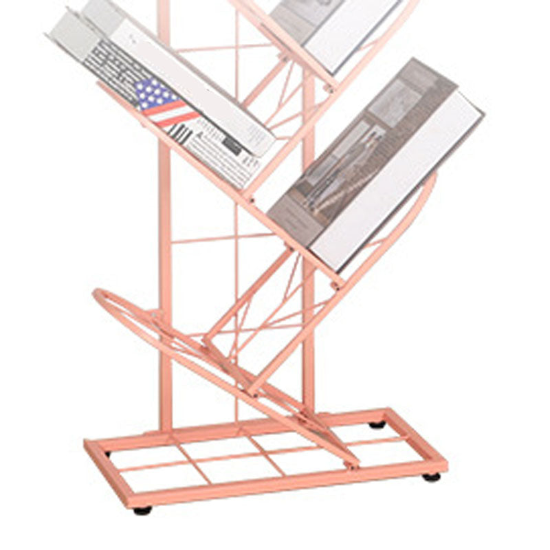 Contemporary Metal Book Shelf Vertical Etagere Shelf Bookcase for Study Room