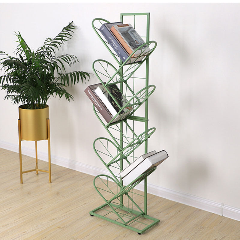 Contemporary Metal Book Shelf Vertical Etagere Shelf Bookcase for Study Room