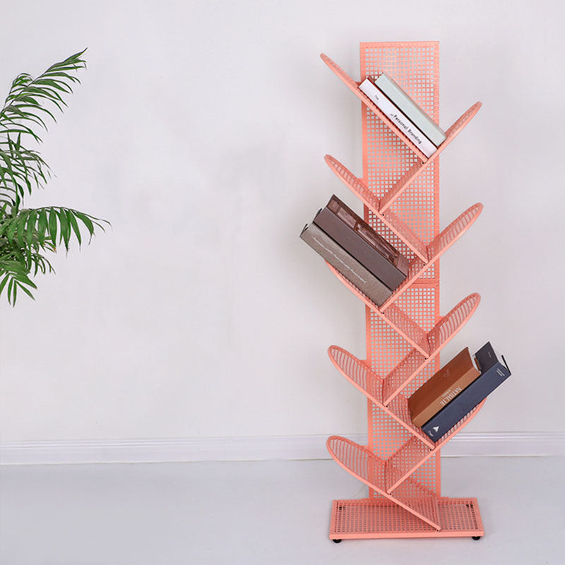 Contemporary Metal Book Shelf Vertical Etagere Shelf Bookcase for Study Room