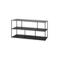 Contemporary Metal Shelf Bookcase Black Etagere Book Shelf for Study Room 59.1"L x 11.8"W x 29.5"H Clearhalo 'Bookcases' 'furn' 'furn_bookcases' 'Furniture' 'Office Furniture' 5840713
