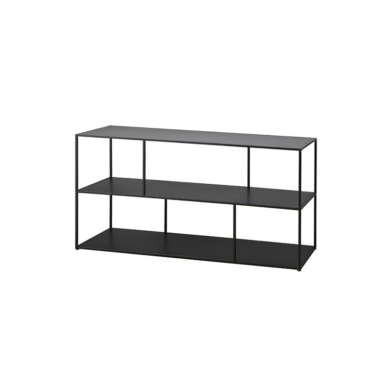 Contemporary Metal Shelf Bookcase Black Etagere Book Shelf for Study Room 59.1"L x 11.8"W x 29.5"H Clearhalo 'Bookcases' 'furn' 'furn_bookcases' 'Furniture' 'Office Furniture' 5840713