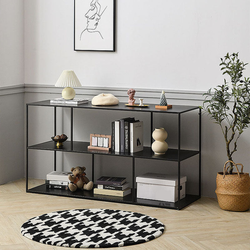 Contemporary Metal Shelf Bookcase Black Etagere Book Shelf for Study Room Clearhalo 'Bookcases' 'furn' 'furn_bookcases' 'Furniture' 'Office Furniture' 5840715