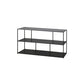 Contemporary Metal Shelf Bookcase Black Etagere Book Shelf for Study Room 47.2"L x 11.8"W x 29.5"H Clearhalo 'Bookcases' 'furn' 'furn_bookcases' 'Furniture' 'Office Furniture' 5840717