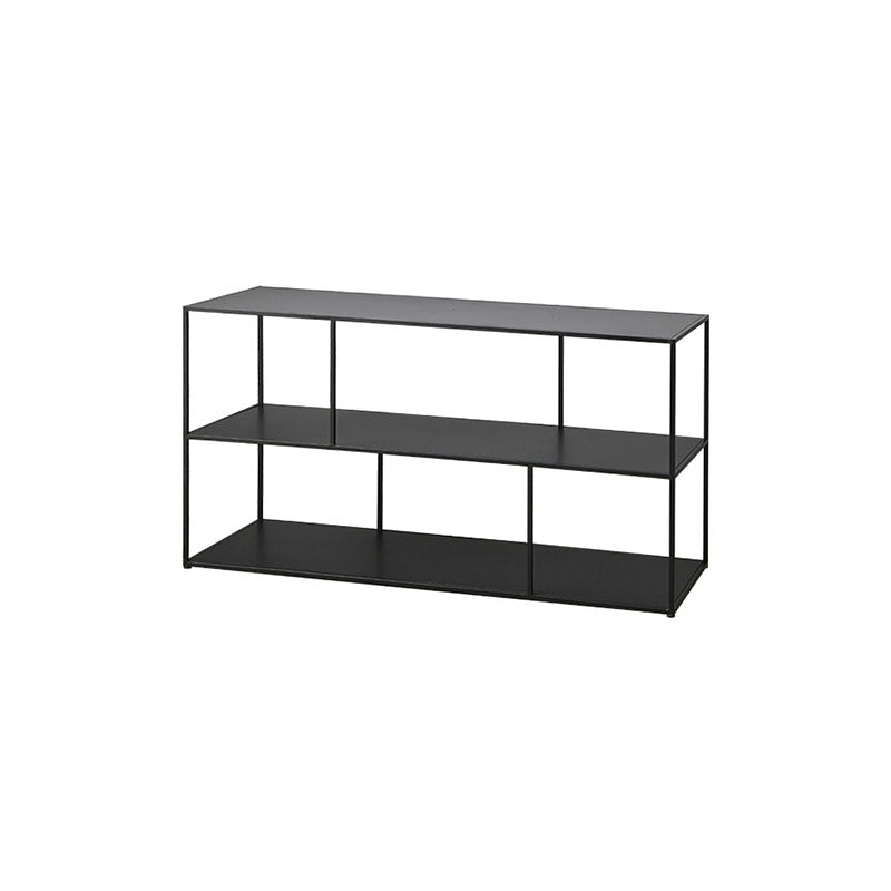 Contemporary Metal Shelf Bookcase Black Etagere Book Shelf for Study Room 47.2"L x 11.8"W x 29.5"H Clearhalo 'Bookcases' 'furn' 'furn_bookcases' 'Furniture' 'Office Furniture' 5840717