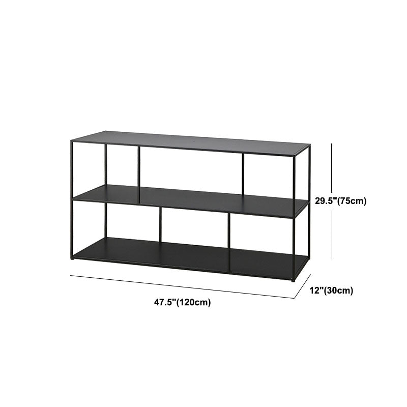 Contemporary Metal Shelf Bookcase Black Etagere Book Shelf for Study Room Clearhalo 'Bookcases' 'furn' 'furn_bookcases' 'Furniture' 'Office Furniture' 5840723