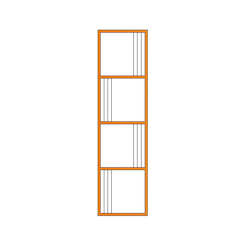Modern Metal and Wooden Book Shelf Open Home Shelf Bookcase with Shelves 15.7"L x 11.8"W x 59.1"H Clearhalo 'Bookcases' 'furn' 'furn_bookcases' 'Furniture' 'Office Furniture' 5840726