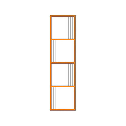Modern Metal and Wooden Book Shelf Open Home Shelf Bookcase with Shelves 15.7"L x 11.8"W x 59.1"H Clearhalo 'Bookcases' 'furn' 'furn_bookcases' 'Furniture' 'Office Furniture' 5840726