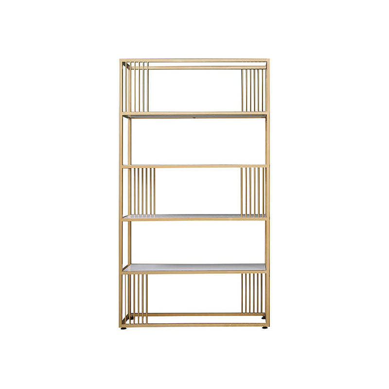 Modern Metal and Wooden Book Shelf Open Home Shelf Bookcase with Shelves 23.6"L x 11.8"W x 70.9"H Clearhalo 'Bookcases' 'furn' 'furn_bookcases' 'Furniture' 'Office Furniture' 5840733