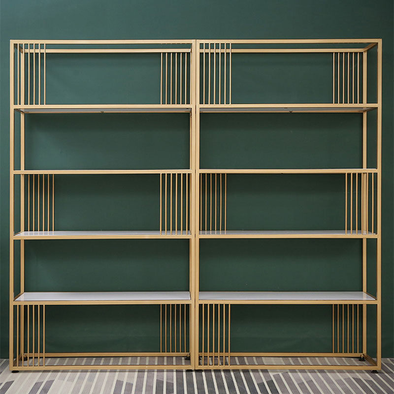 Modern Metal and Wooden Book Shelf Open Home Shelf Bookcase with Shelves Clearhalo 'Bookcases' 'furn' 'furn_bookcases' 'Furniture' 'Office Furniture' 5840740