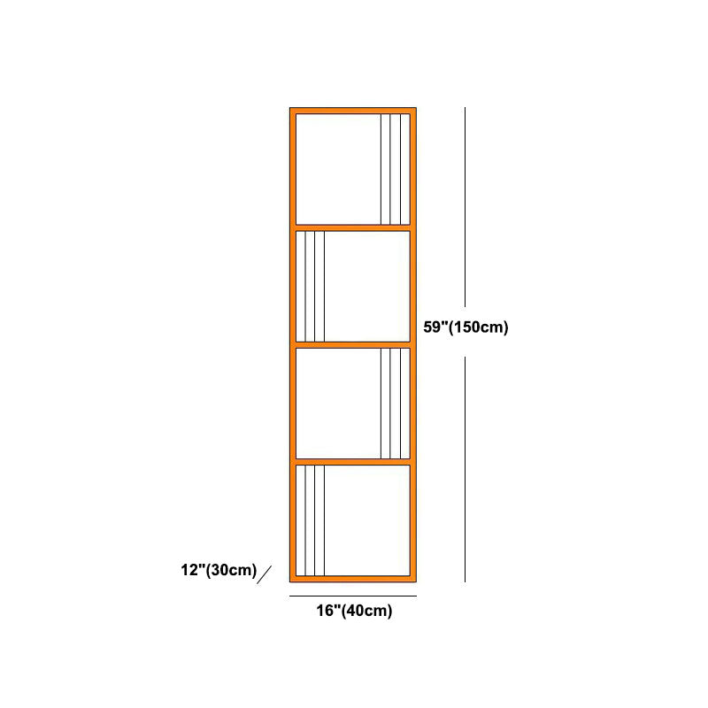 Modern Metal and Wooden Book Shelf Open Home Shelf Bookcase with Shelves Clearhalo 'Bookcases' 'furn' 'furn_bookcases' 'Furniture' 'Office Furniture' 5840744