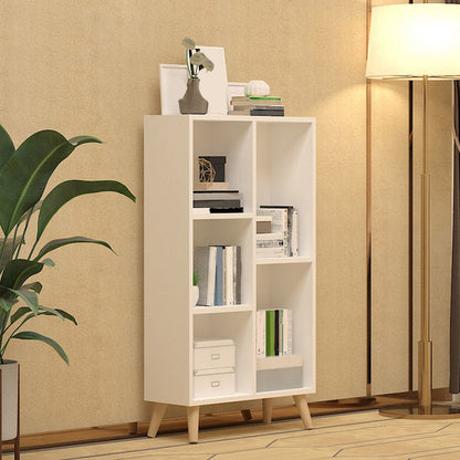 Libreria contemporanea con scaffali in legno ingegnerizzato in legno con scaffali