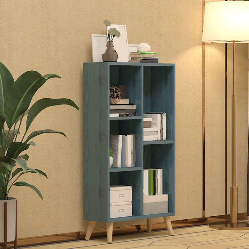 Libreria contemporanea con scaffali in legno ingegnerizzato in legno con scaffali