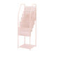 Modern Metal Bookshelf Geometric Closed Back Bookcase in Burnish Pink Clearhalo 'Bookcases' 'furn' 'furn_bookcases' 'Furniture' 'Office Furniture' 5840833