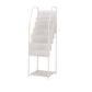Modern Metal Bookshelf Geometric Closed Back Bookcase in Burnish White Clearhalo 'Bookcases' 'furn' 'furn_bookcases' 'Furniture' 'Office Furniture' 5840834