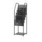 Modern Metal Bookshelf Geometric Closed Back Bookcase in Burnish Black Clearhalo 'Bookcases' 'furn' 'furn_bookcases' 'Furniture' 'Office Furniture' 5840840