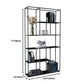 Estantería de metal moderna Etagere Open Shelf Bookcase in Burnish