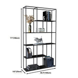 Estantería de metal moderna Etagere Open Shelf Bookcase in Burnish