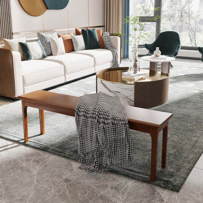 Rectangle Brown Seating Bench Modern Solid Wood Entryway and Bedroom Bench Clearhalo 'Benches' 'Chairs & Seating' 'furn' 'furn_benches' 'Furniture' 'Living Room Furniture' 5840884