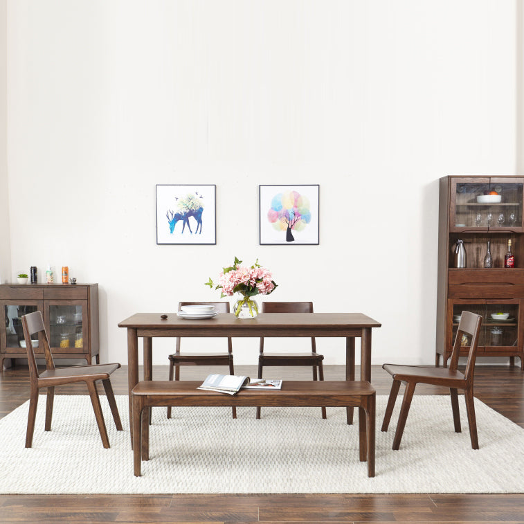 Rectangle Brown Seating Bench Modern Solid Wood Entryway and Bedroom Bench Clearhalo 'Benches' 'Chairs & Seating' 'furn' 'furn_benches' 'Furniture' 'Living Room Furniture' 5840892