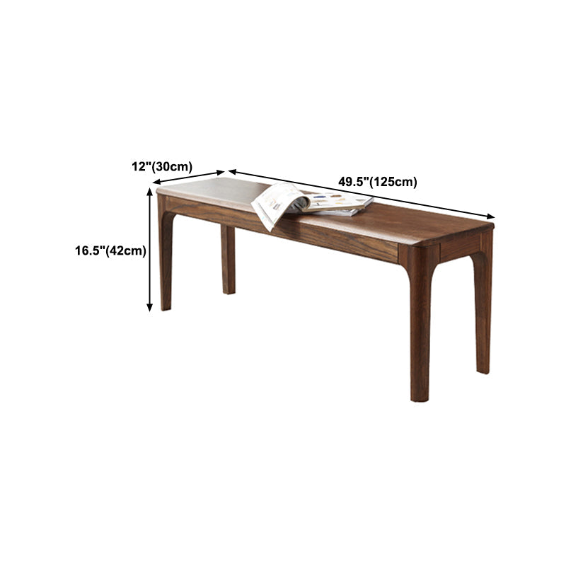 Rectangle Brown Seating Bench Modern Solid Wood Entryway and Bedroom Bench Clearhalo 'Benches' 'Chairs & Seating' 'furn' 'furn_benches' 'Furniture' 'Living Room Furniture' 5840898