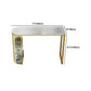 Glam Juego de mesa de bar de 1/3 piezas, mesa de mostrador de piedra con taburetes altos para sala de estar