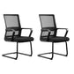 Contemporary Mesh Desk Chair with Nylon Legs Black Office Chair Matte Black 2 Piece Set Clearhalo 'furn' 'furn_office_chair' 'Furniture' 'Office Chairs' 'Office Furniture' 'office_chair' 5842451