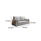 Linen Square Sofa Bed Slipcovered Tufted Back Sofa with Storage in Grey Clearhalo 'furn' 'furn_sofas' 'Furniture' 'Living Room Furniture' 'Sofa' 'sofas' 5842863