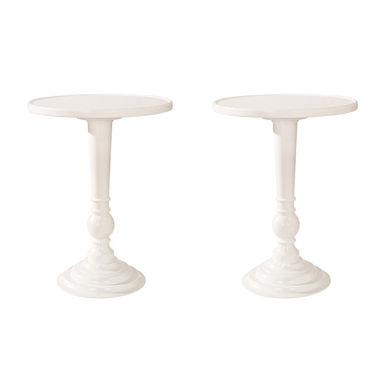 Nordic Corner Table Wood Pedestal Side Table for Living Room 18"L x 18"W x 24"H White 2 Clearhalo 'Coffee & Accent Tables' 'End & Side Tables' 'end_side_tables' 'furn' 'furn_end_side_tables' 'Furniture' 'Living Room Furniture' 5842876