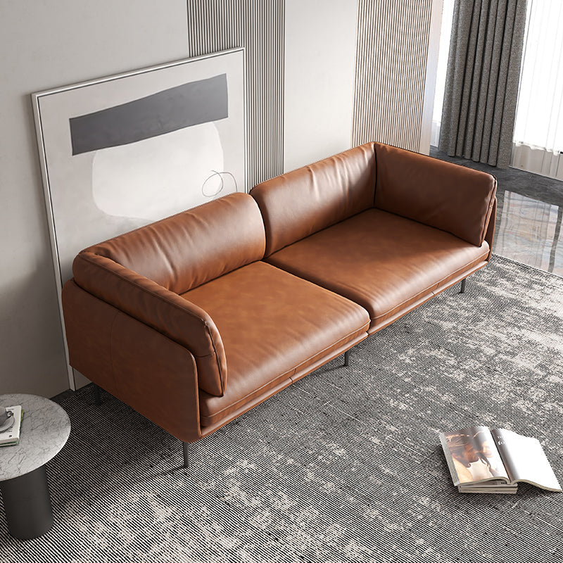 Hedendaagse smokingarmbank 38,58 "brede faux lederen bank met losse rug