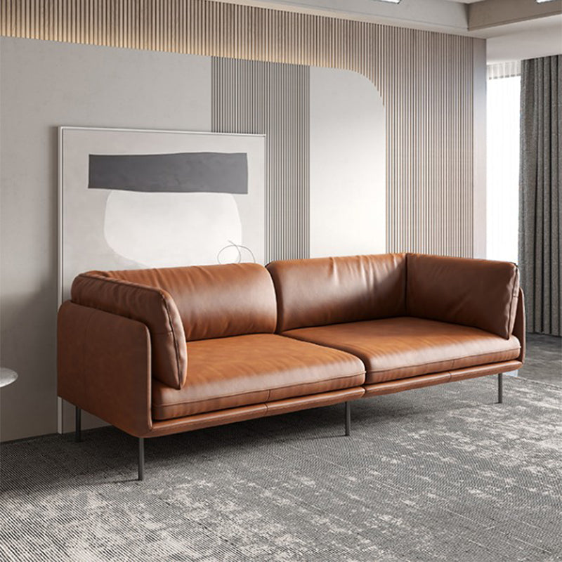 Hedendaagse smokingarmbank 38,58 "brede faux lederen bank met losse rug