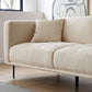 White Tuxedo Arm Sofa Contemporary Sofa with Bolster Pillows for Living Room Clearhalo 'furn' 'furn_sofas' 'Furniture' 'Living Room Furniture' 'Sofa' 'sofas' 5842970