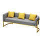 Modern Tuxedo Arm Sofa 29.53" H Faux Leather Seating with Pillows
