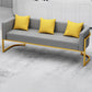 Modern Tuxedo Arm Sofa 29.53" H Faux Leather Seating with Pillows