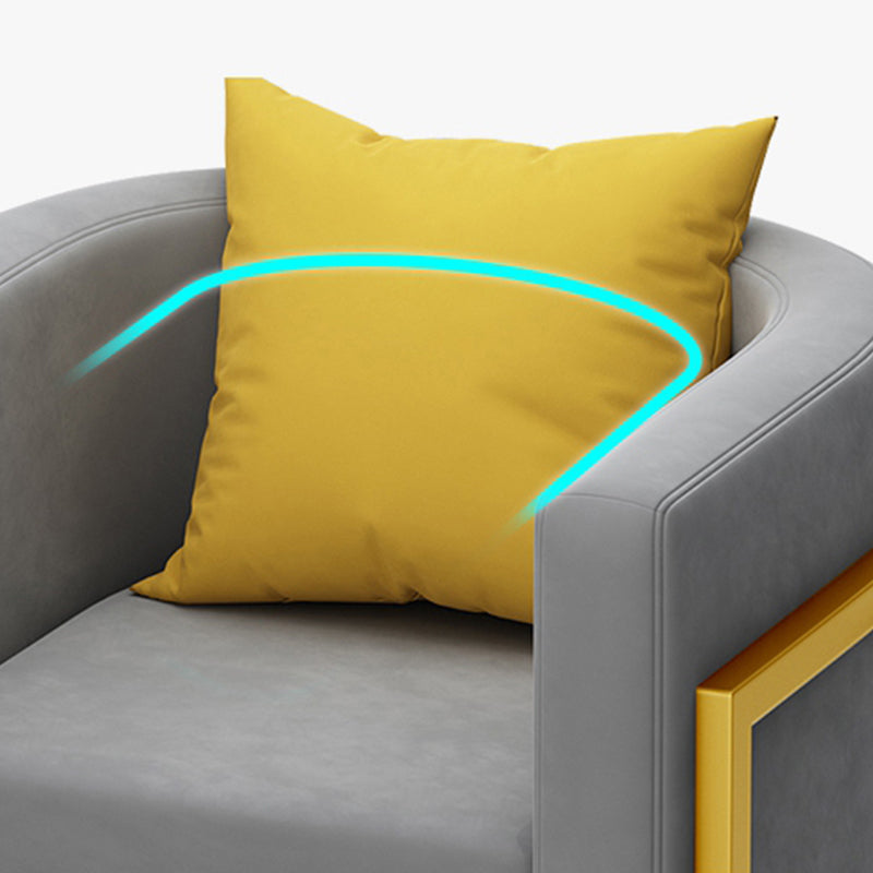 Modern Tuxedo Arm Sofa 29.53" H Faux Leather Seating with Pillows