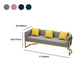 Modern Tuxedo Arm Sofa 29.53" H Faux Leather Seating with Pillows