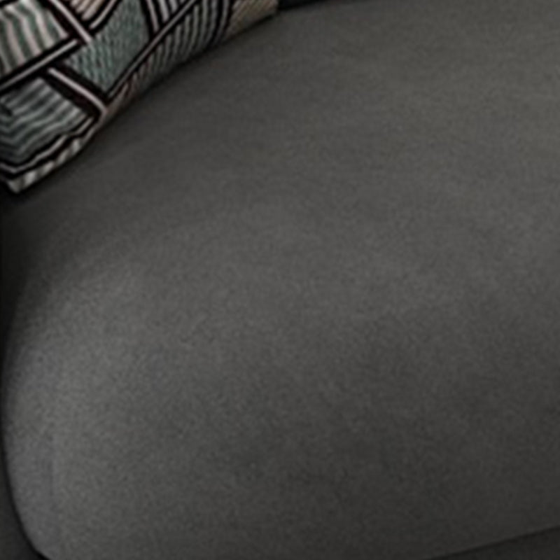 Canapé de bras de smoking en velours gris canapé contemporain pour le salon