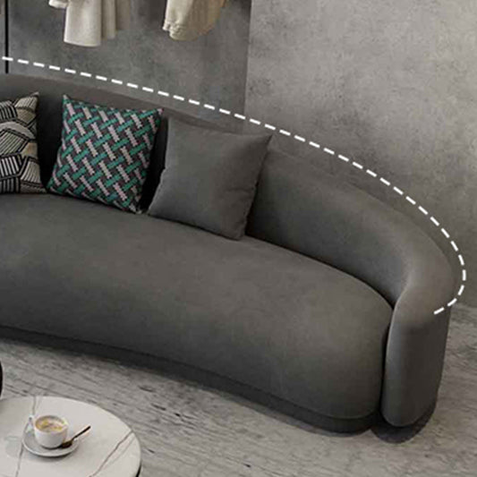 Graues Samttuxedo Armsofa zeitgenössisches Sofa für Wohnzimmer