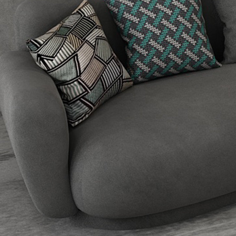 Canapé de bras de smoking en velours gris canapé contemporain pour le salon