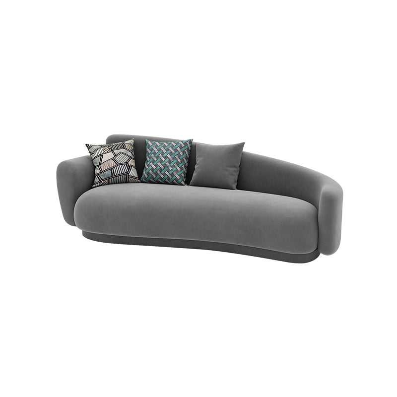 Canapé de bras de smoking en velours gris canapé contemporain pour le salon