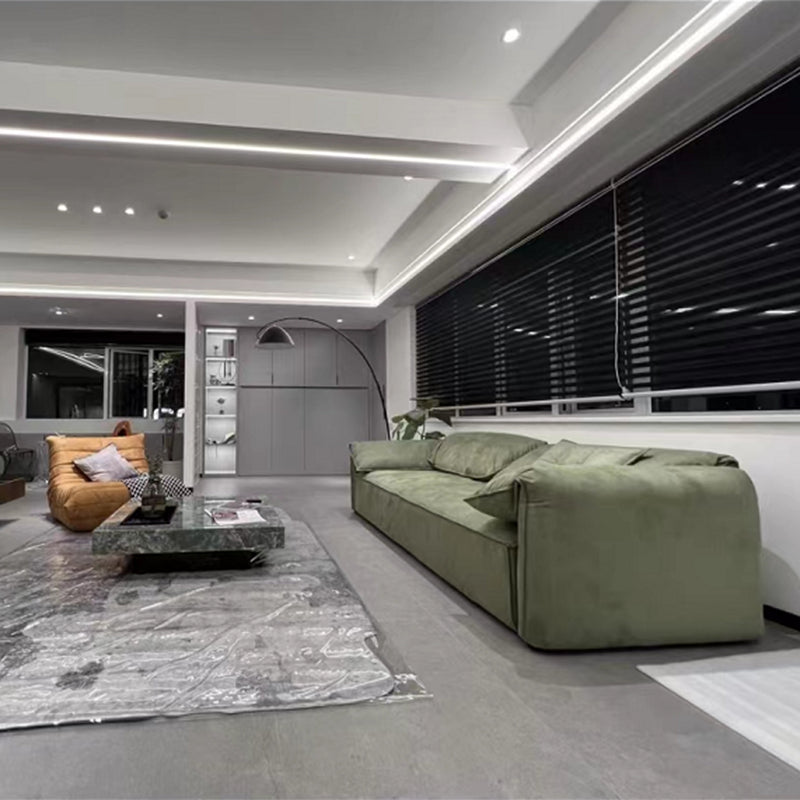 Pillow Top Arm Sofa Modern Simple Faux Leather Sofa - 45.28"d Clearhalo 'furn' 'furn_sofas' 'Furniture' 'Living Room Furniture' 'Sofa' 'sofas' 5843079