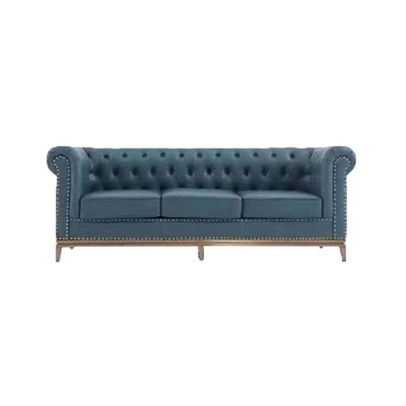 Divano armato arrotolato a 3 posti Chesterfield trapuntato 82,68 "W.