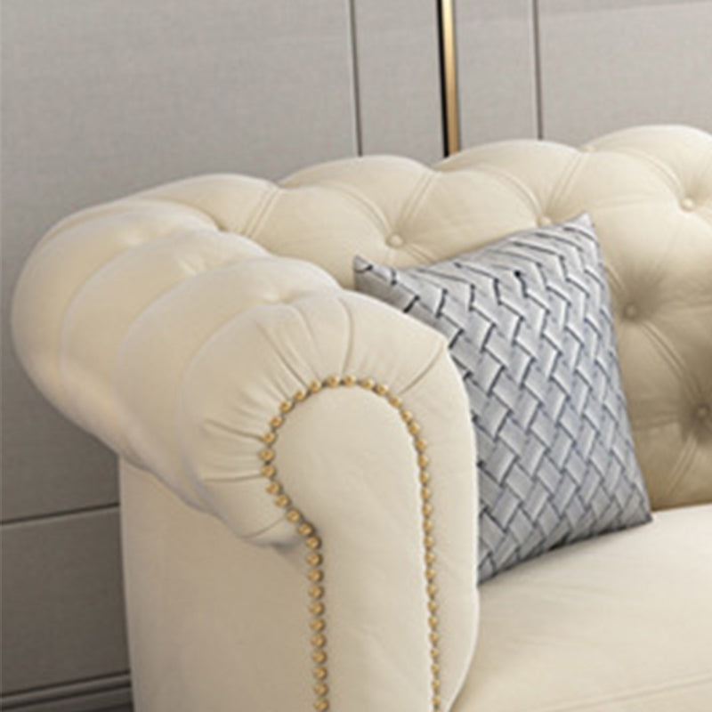 Divano armato arrotolato a 3 posti Chesterfield trapuntato 82,68 "W.