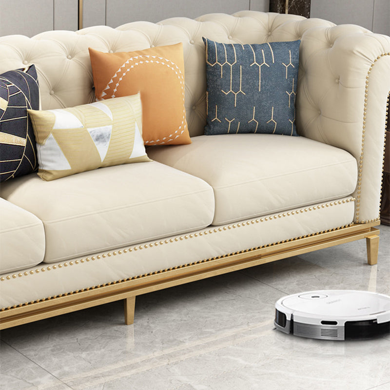 Divano armato arrotolato a 3 posti Chesterfield trapuntato 82,68 "W.