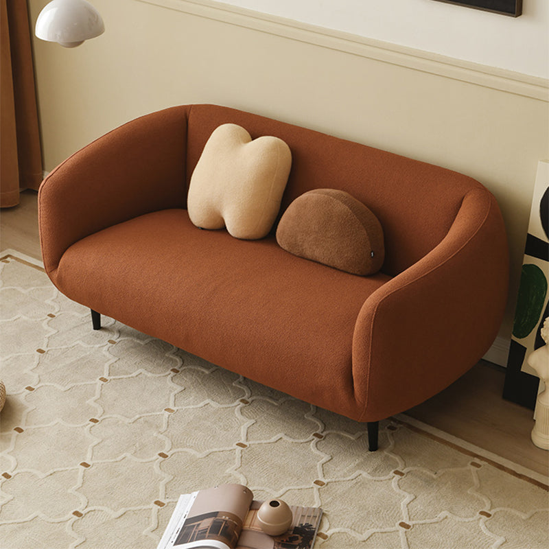 Wool Tuxedo Arm Sofa 31.49" Wide Modern Sofa for Living Room Rust Clearhalo 'furn' 'furn_sofas' 'Furniture' 'Living Room Furniture' 'Sofa' 'sofas' 5843183